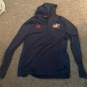 Large Adidas half zip Columbus Blue Jackets